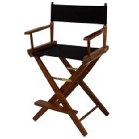 AMERICAN TRAIL American Trails 206-24-032-15 24 in. Extra-Wide Premium Directors Chair; Oak Frame with Black Color Cover 206-24/032-15